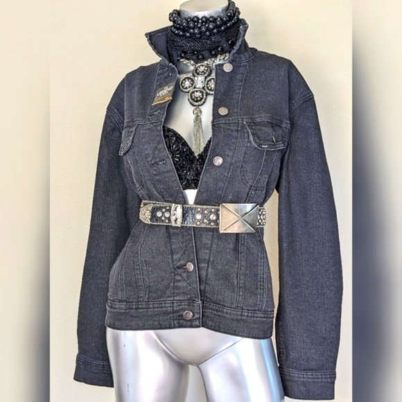 LEE Denim Relaxed Fit Button Down Cotton Blend & Spandex Jacket - Picture 9 of 15